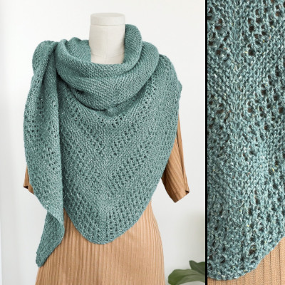 Aventurine Shawl by Susanna IC, Published in Quick + Easy Knits, No. 2, photo © Interweave