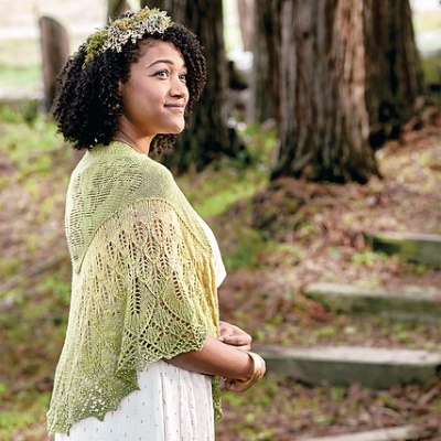 Enchantment Shawl by Susanna IC; Published in The Fellowship of the Knits: The Unofficial Lord of the Rings Knitting Book, 2023; Photo © Insight Editions