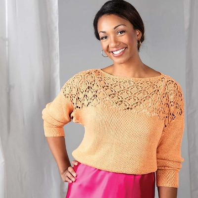 Linden Tee by Susanna IC; Published Interweave Knits, Spring 2024; Photo © Interweave Knit